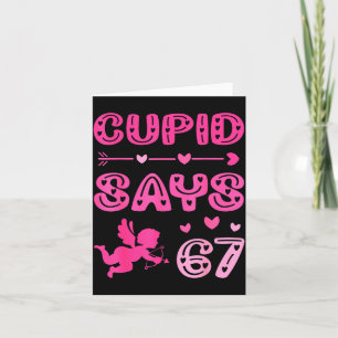 Cute Cud Says 67 Funny Meme Nk Valentine's Day Card
