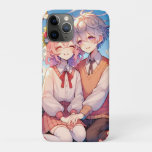 Cute Cuddly Anime Couple Whimsical Romantic iPhone 11 Pro Case