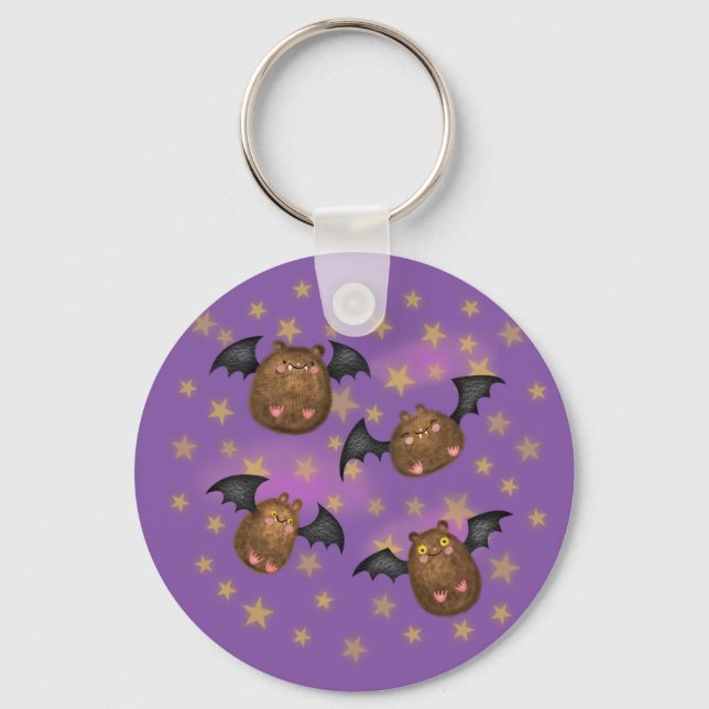 Cute, cuddly bat key ring (Front)