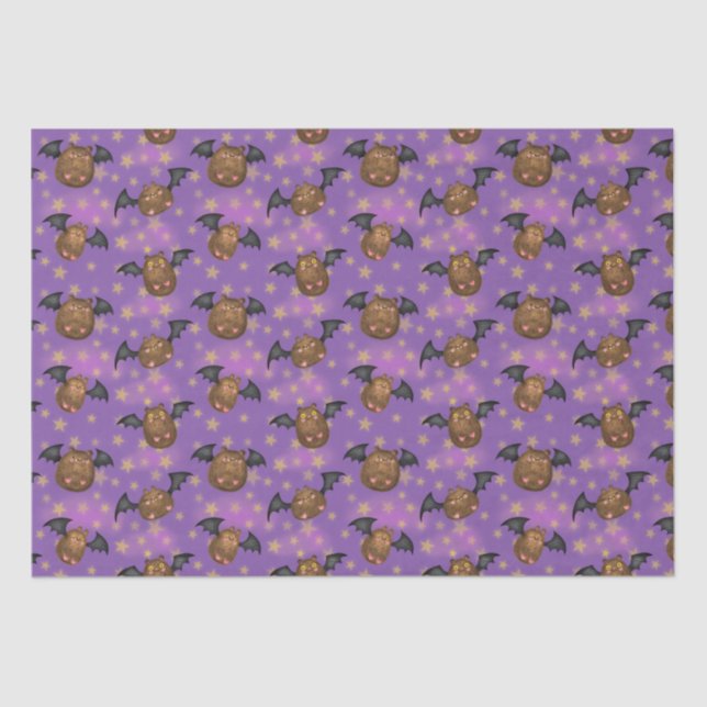 Cute cuddly bats tissue paper (Front)