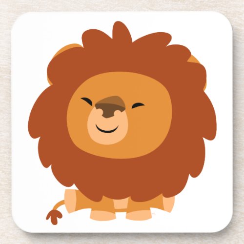 Cute Cuddly Cartoon Lion Coasters Set