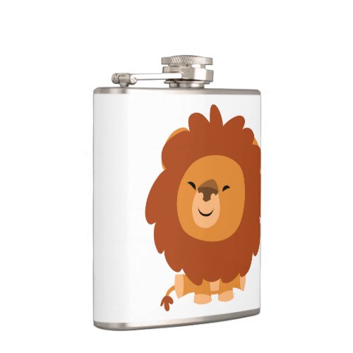 Cute Cuddly Cartoon Lion Hip Flask