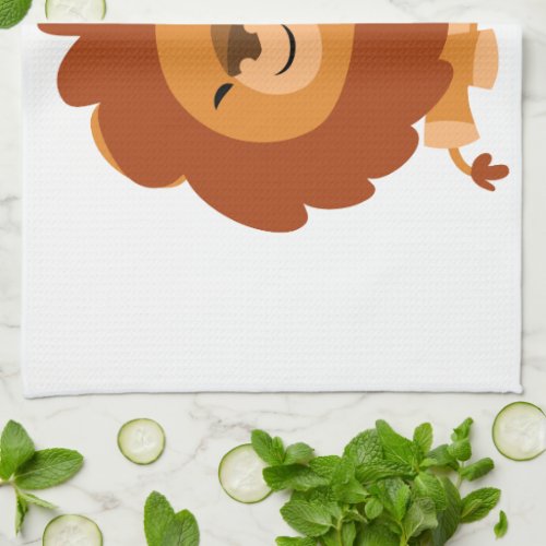 Cute Cuddly Cartoon Lion Kitchen Towel