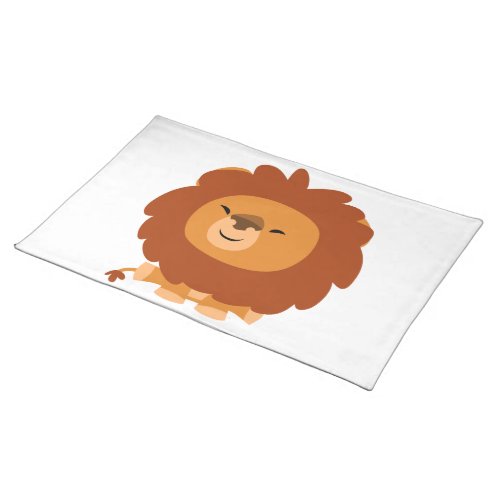 Cute Cuddly Cartoon Lion Place Mat