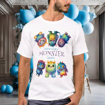 Cute Cuddly Colorful Little Monsters Birthday Dad T-Shirt<br><div class="desc">Transform your child's birthday into a whimsical adventure with the "Our Little Monster" Kids Birthday Design. This delightful theme features colorful, cute, and cuddly monsters that bring joy and excitement to any celebration. Perfect for parents seeking to create an unforgettable experience, this design is all about laughter, fun, and a...</div>