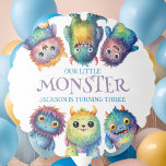 Cute Cuddly Colorful Little Monsters Kids Birthday Balloon<br><div class="desc">Transform your child's birthday into a whimsical adventure with the "Our Little Monster" Kids Birthday Design. This delightful theme features colorful, cute, and cuddly monsters that bring joy and excitement to any celebration. Perfect for parents seeking to create an unforgettable experience, this design is all about laughter, fun, and a...</div>