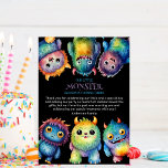 Cute Cuddly Colorful Little Monsters Kids Birthday Thank You Card<br><div class="desc">Transform your child's birthday into a whimsical adventure with the "Our Little Monster" Kids Birthday Design. This delightful theme features colorful, cute, and cuddly monsters that bring joy and excitement to any celebration. Perfect for parents seeking to create an unforgettable experience, this design is all about laughter, fun, and a...</div>