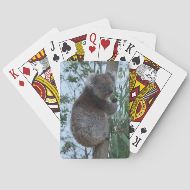 Cute Cuddly Koala Tree Animal Wildlife Australia Poker Cards (Back)