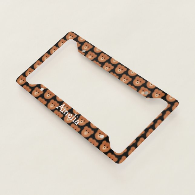 Cute cuddly teddy bears license plate frame (3/4)