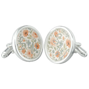 Cute Cufflinks With Shabby Chic French Floral Art