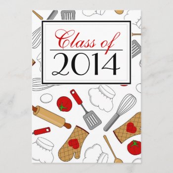 Cute Culinary School Graduation Invite by prettypicture at Zazzle