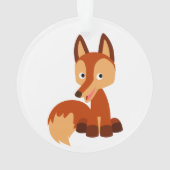 Cute Cunning Cartoon Fox Acrylic Ornament (Back)