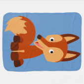 Cute Cunning Cartoon Fox Baby Blanket (Horizontal)