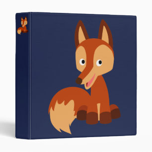 Cute Cunning Cartoon Fox Binder