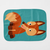 Cute Cunning Cartoon Fox Burp Cloth (Front Horizontal)