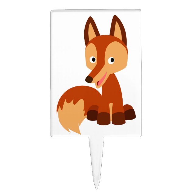 Cute Cunning Cartoon Fox Cake Pick (Front)