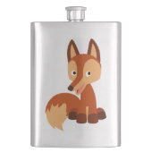 Cute Cunning Cartoon Fox Classic Flask (Front)