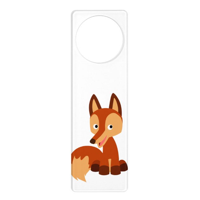 Cute Cunning Cartoon Fox Door Hanger (Front)