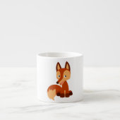 Cute Cunning Cartoon Fox Espresso Mug (Front)