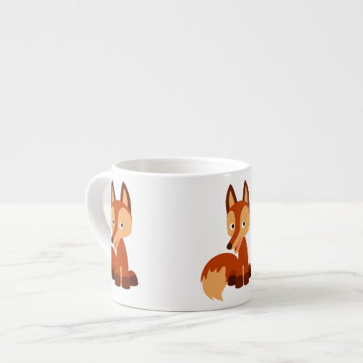 Cute Cunning Cartoon Fox Espresso Mug | Zazzle