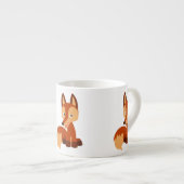Cute Cunning Cartoon Fox Espresso Mug (Front Right)