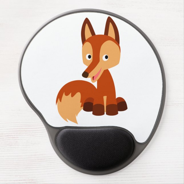 Cute Cunning Cartoon Fox Gel Mousepad (Front)