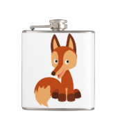 Cute Cunning Cartoon Fox Hip Flask (Front)