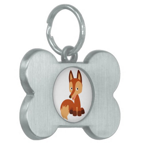 Cute Cunning Cartoon Fox Pet Tag