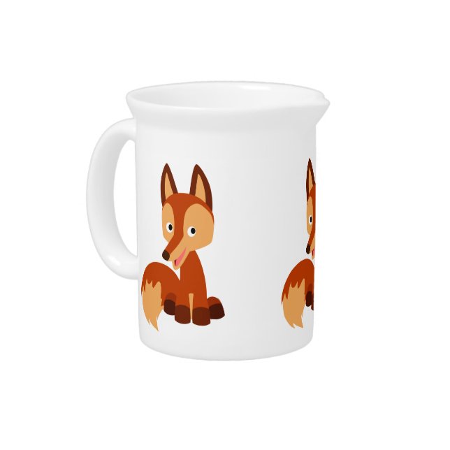 Cute Cunning Cartoon Fox Pitcher (Left)