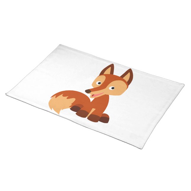 Cute Cunning Cartoon Fox Place Mat (On Table)