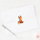 Cute Cunning Cartoon Fox Sticker (Envelope)