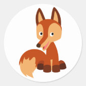 Cute Cunning Cartoon Fox Sticker (Front)