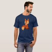 Cute Cunning Cartoon Fox T-Shirt (Front Full)