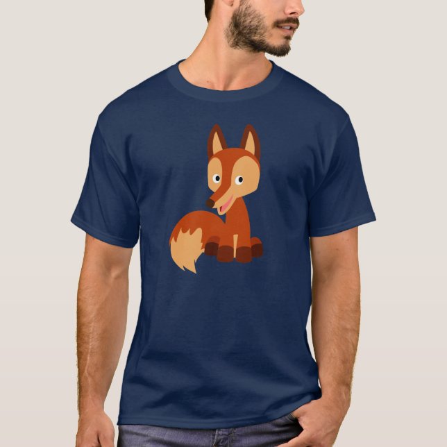Cute Cunning Cartoon Fox T-Shirt (Front)