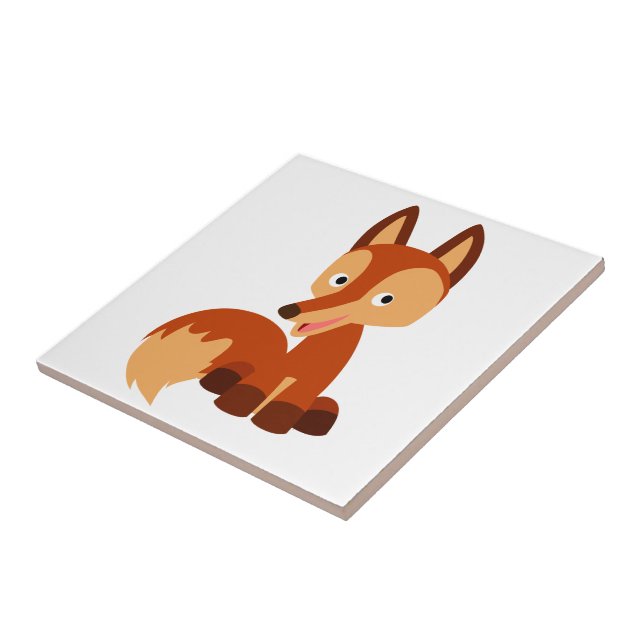 Cute Cunning Cartoon Fox Tile (Side)