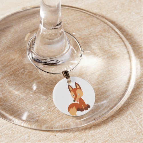 Cute Cunning Cartoon Fox Wine Charm