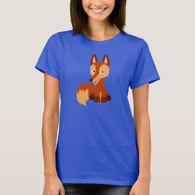 Cute Cunning Cartoon Fox Women T-Shirt (Front)