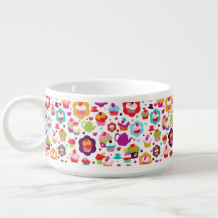 Cute cup cake and tea pot