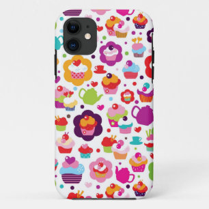 Cute cup cake and tea pot iPhone 11 case