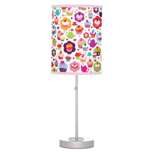 Cute cup cake and tea pot table lamp