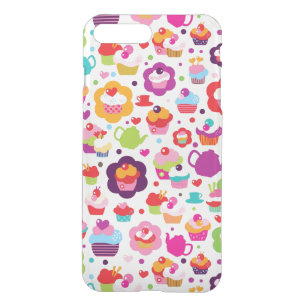 Cute cup cake and tea pot iPhone 8 plus/7 plus case