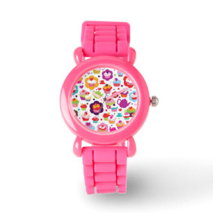 Cute cup cake and tea pot watch