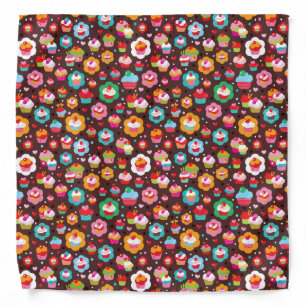 Cute Cup Cake Pattern Bandana