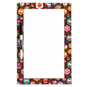 Cute Cup Cake Pattern Dry-Erase Board