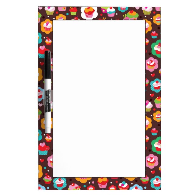 Cute Cup Cake Pattern Dry-Erase Board (Front)
