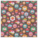 Cute Cup Cake Pattern Fabric