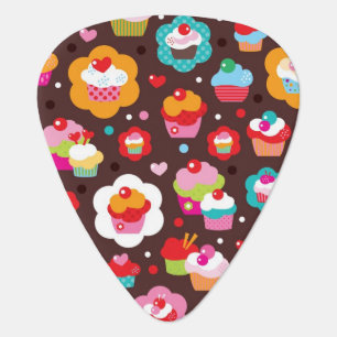 Cute Cup Cake Pattern Guitar Pick