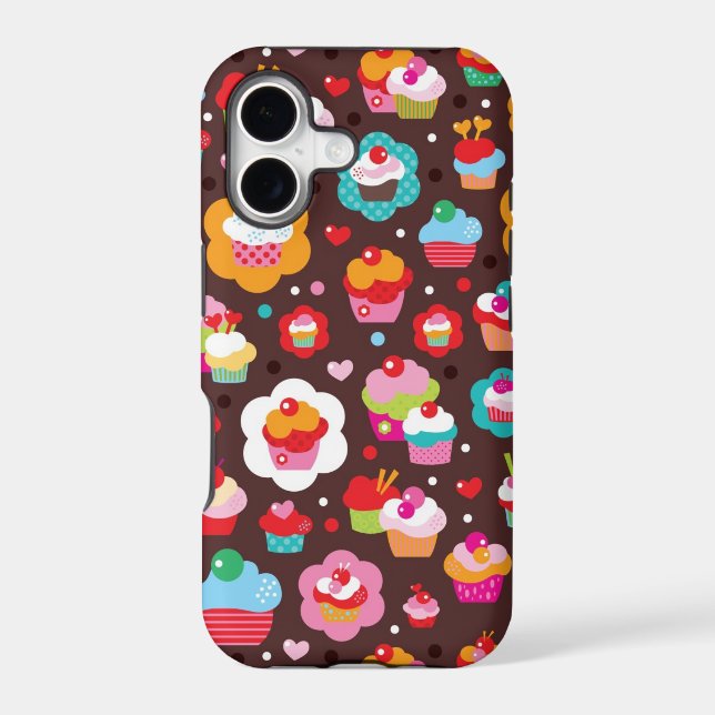 Cute Cup Cake Pattern Iphone Case (Back)