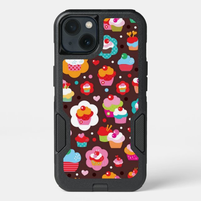 Cute Cup Cake Pattern Otterbox iPhone Case (Back)