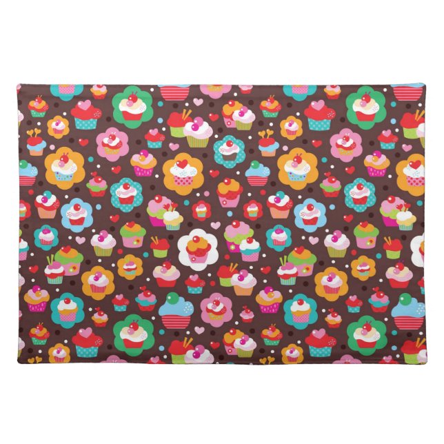 Cute Cup Cake Pattern Placemat (Front)